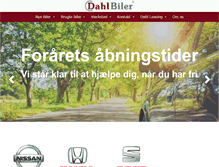 Tablet Screenshot of dahl-biler.dk